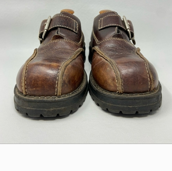 bed stu shoes, brown leather with chunky buckle strap size 10 - Picture 8 of 9